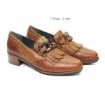 Mocassin cognac leder 3K825 Clair de Lune